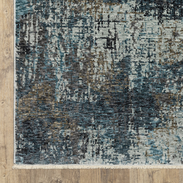 Oriental Weavers Hayden HAY03 Blue/ Grey 9'10"" x 12'10"" Indoor Area Rug HHAY03300394ST