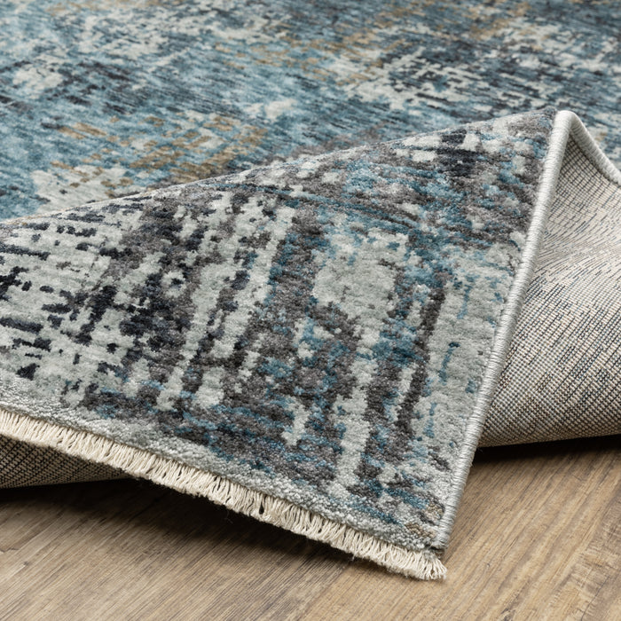 Oriental Weavers Hayden HAY03 Blue/ Grey 9'10"" x 12'10"" Indoor Area Rug HHAY03300394ST