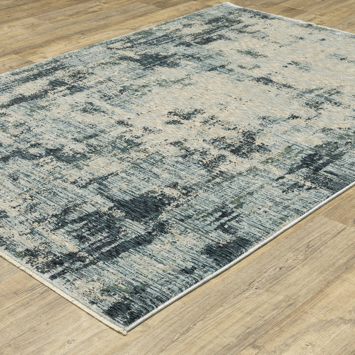 Oriental Weavers Hayden HAY04 Beige/ Blue 7'10"" x 10'10"" Indoor Area Rug HHAY04240340ST