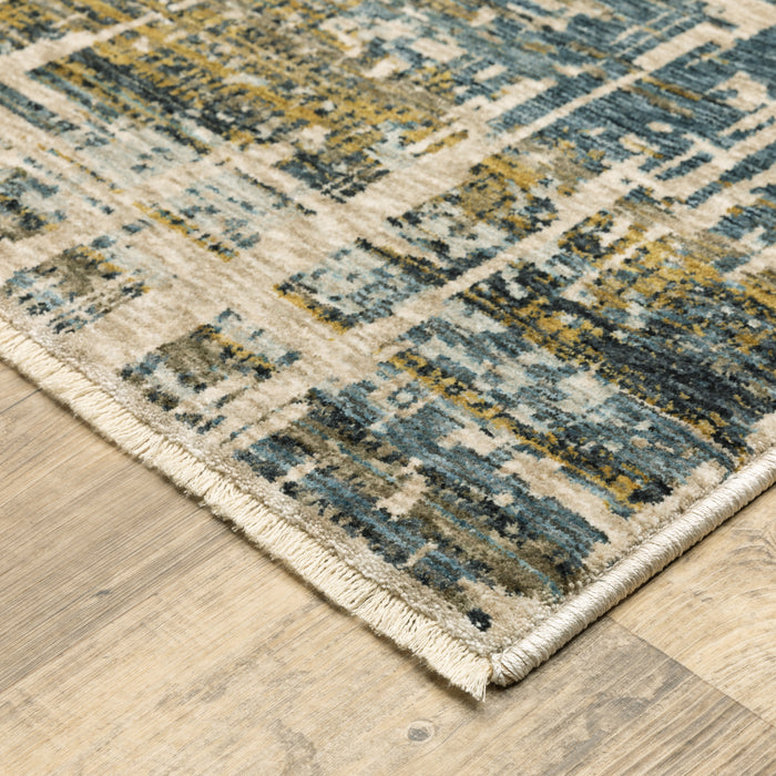 Oriental Weavers Hayden HAY05 Blue/ Gold 7'10"" x 10'10"" Indoor Area Rug HHAY05240340ST