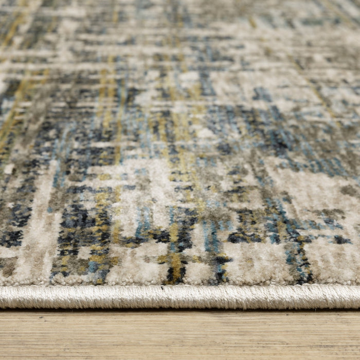 Oriental Weavers Hayden HAY05 Blue/ Gold 9'10"" x 12'10"" Indoor Area Rug HHAY05300394ST