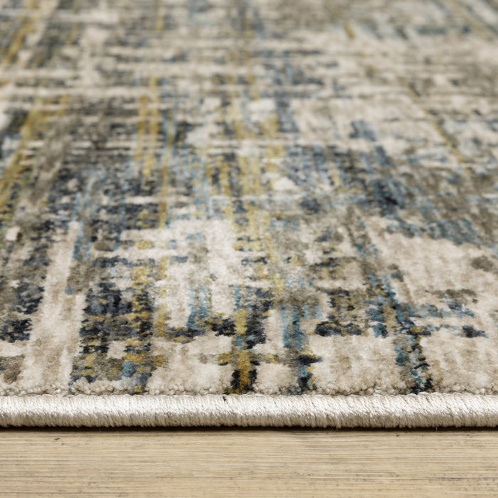 Oriental Weavers Hayden HAY05 Blue/ Gold 7'10"" x 10'10"" Indoor Area Rug HHAY05240340ST