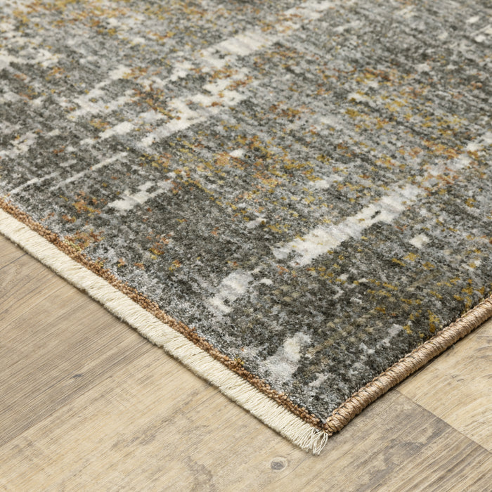 Oriental Weavers Hayden HAY06 Grey/ Gold 7'10"" x 10'10"" Indoor Area Rug HHAY06240340ST