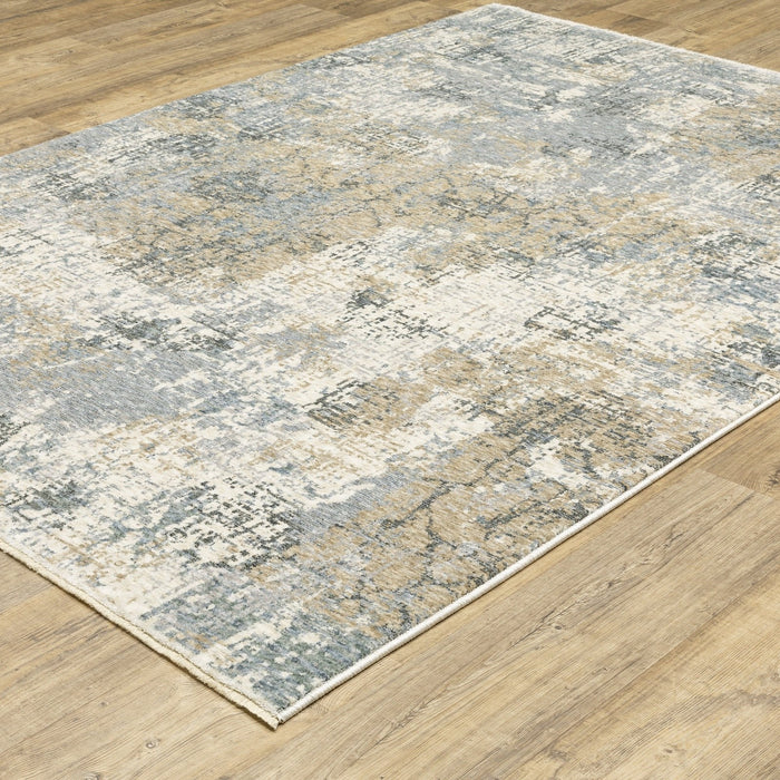 Oriental Weavers Hayden HAY08 Beige/ Blue 6'7"" x 9'6"" Indoor Area Rug HAY08200296ST