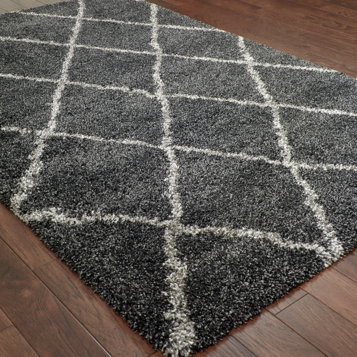 Oriental Weavers Henderson 090K1 Charcoal/ Grey 7'10"" x 10'10"" Indoor Area Rug H090K1240330ST