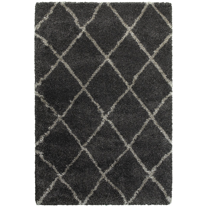 Oriental Weavers Henderson 090K1 Charcoal/ Grey 7'10"" x 10'10"" Indoor Area Rug H090K1240330ST