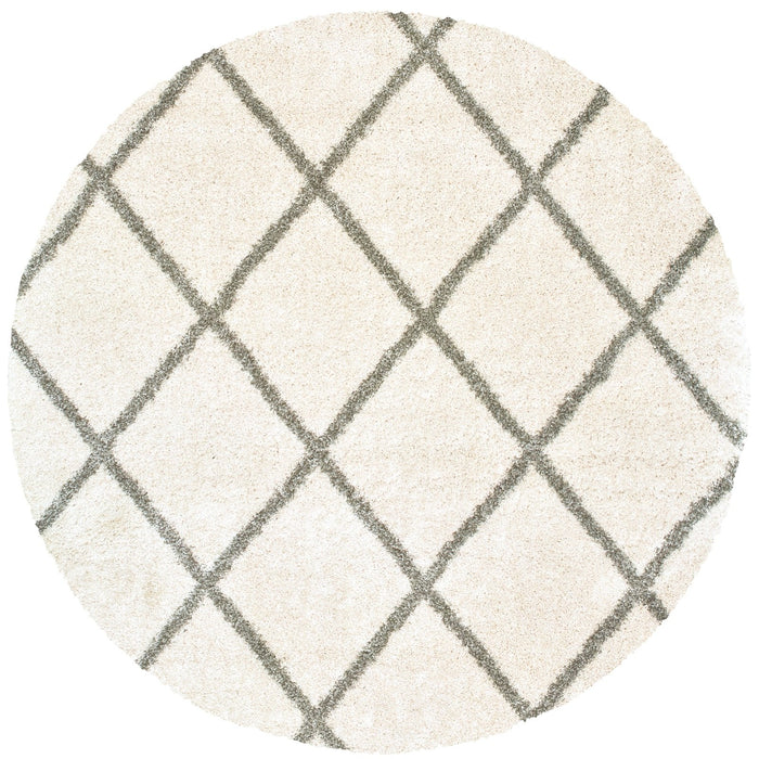 Oriental Weavers Henderson 090W9 Ivory/ Grey 7'10"" Round Indoor Area Rug H090W9240RDST