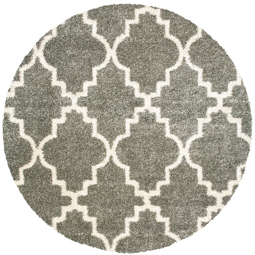 Oriental Weavers Henderson 092E9 Grey/ Ivory 7'10"" Round Indoor Area Rug H092E9240RDST