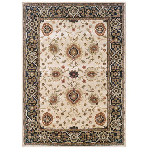 Oriental Weavers Hudson 1338C Beige/ Black 7'8"" x 10'10"" Indoor Area Rug H1338C235330ST