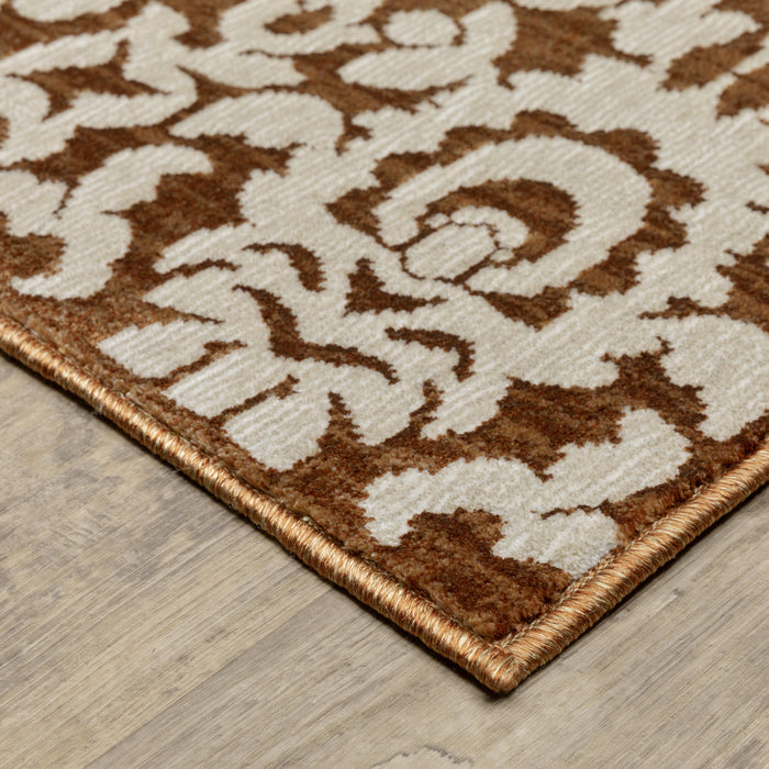 Oriental Weavers Intrigue INT02 Rust/ Beige 9'10"" x 12'10"" Indoor Area Rug IINT02300390ST