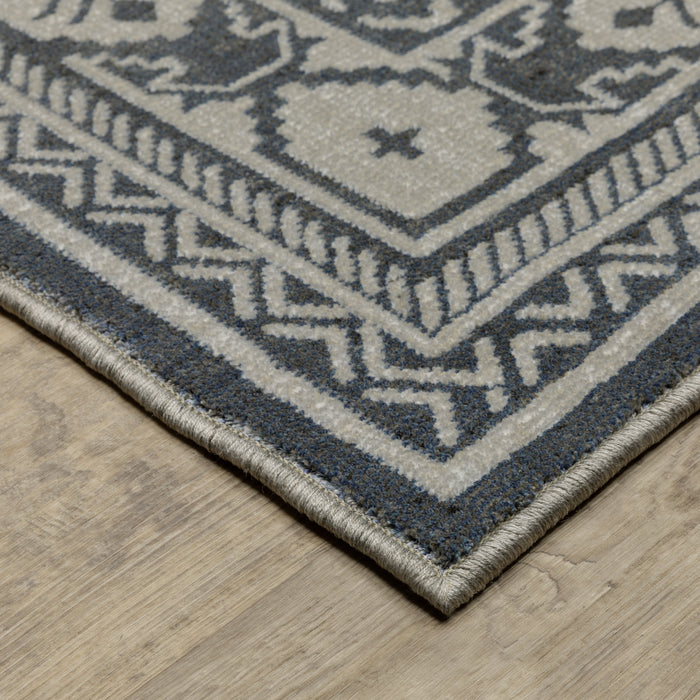 Oriental Weavers Intrigue INT05 Blue/ Grey 9'10"" x 12'10"" Indoor Area Rug IINT05300390ST