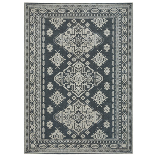 Oriental Weavers Intrigue INT05 Blue/ Grey 6'7"" x 9'6"" Indoor Area Rug IINT05200290ST