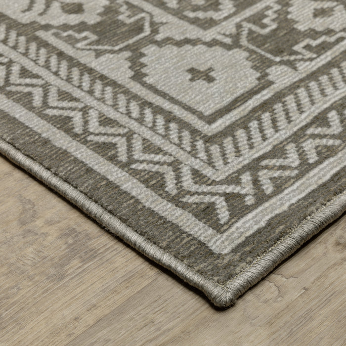 Oriental Weavers Intrigue INT06 Grey/ Grey 6'7"" x 9'6"" Indoor Area Rug IINT06200290ST