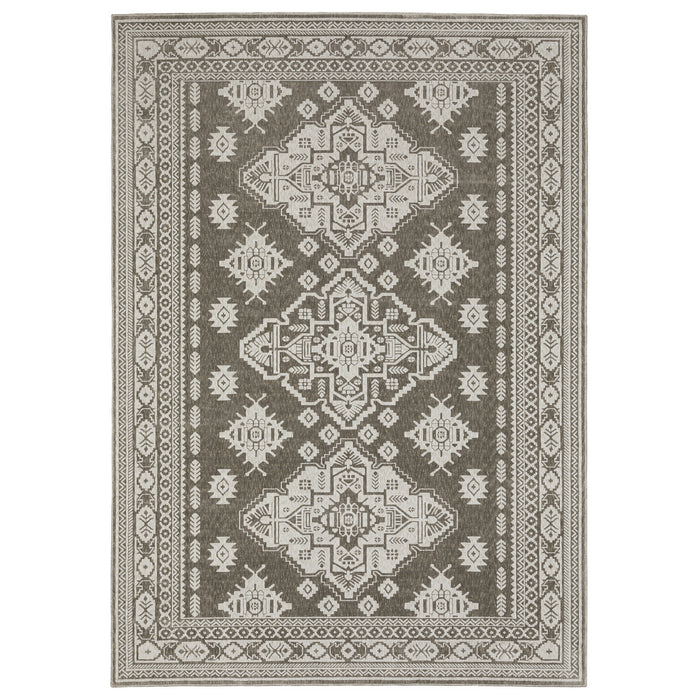 Oriental Weavers Intrigue INT06 Grey/ Grey 9'10"" x 12'10"" Indoor Area Rug IINT06300390ST