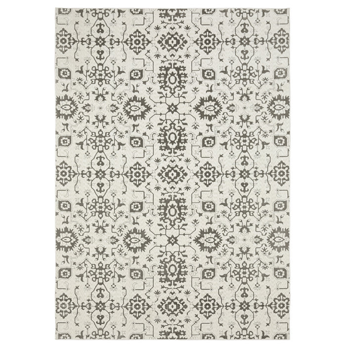 Oriental Weavers Intrigue INT08 Ivory/ Grey 7'10"" x 10'10"" Indoor Area Rug IINT08240330ST