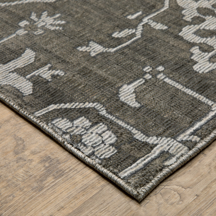 Oriental Weavers Intrigue INT09 Grey/ Ivory 9'10"" x 12'10"" Indoor Area Rug IINT09300390ST