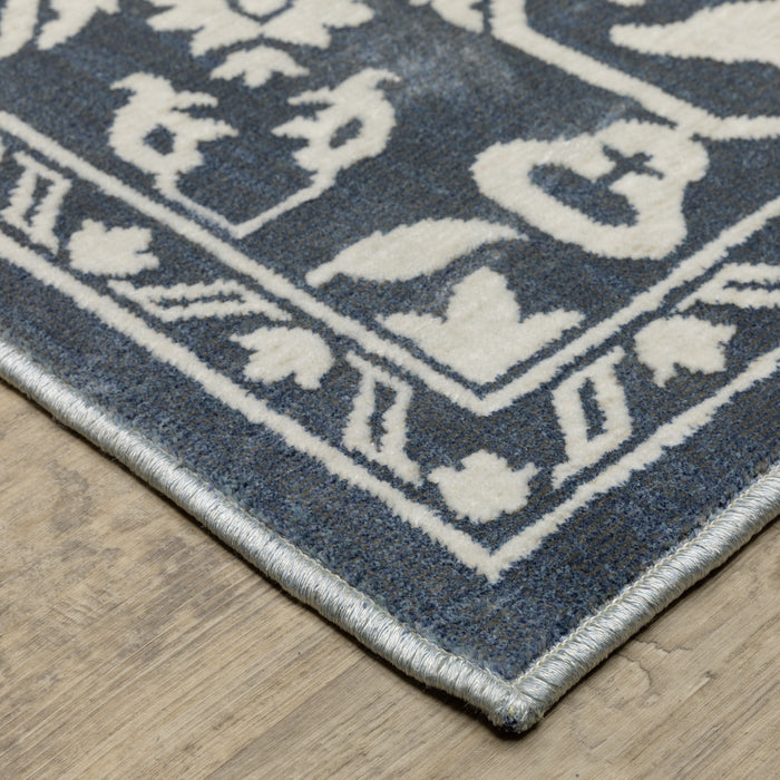Oriental Weavers Intrigue INT10 Blue/ Ivory 9'10"" x 12'10"" Indoor Area Rug IINT10300390ST