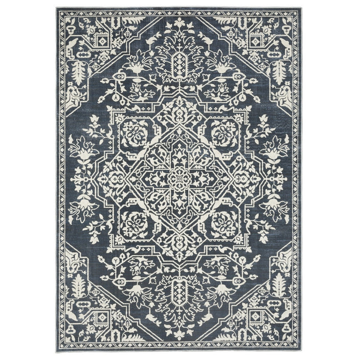 Oriental Weavers Intrigue INT10 Blue/ Ivory 6'7"" x 9'6"" Indoor Area Rug IINT10200290ST