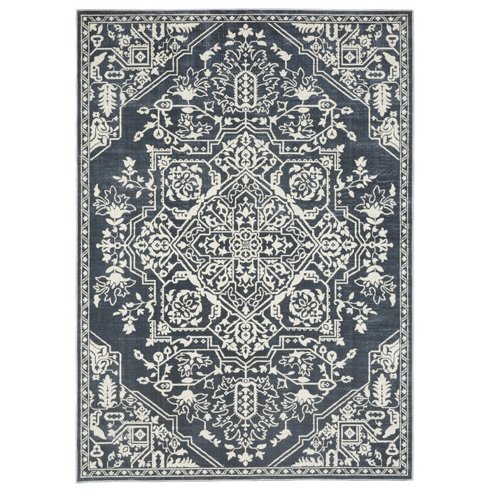 Oriental Weavers Intrigue INT10 Blue/ Ivory 9'10"" x 12'10"" Indoor Area Rug IINT10300390ST