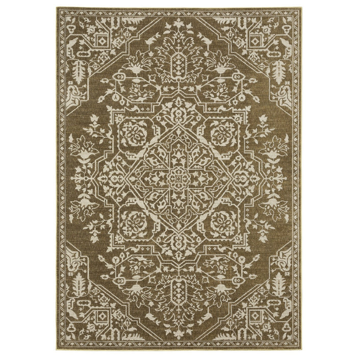 Oriental Weavers Intrigue INT11 Gold/ Beige 9'10"" x 12'10"" Indoor Area Rug IINT11300390ST