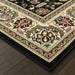 Oriental Weavers Kashan 108B1 Black/ Ivory 9'10"" x 12'10"" Indoor Area Rug K108B1300390ST