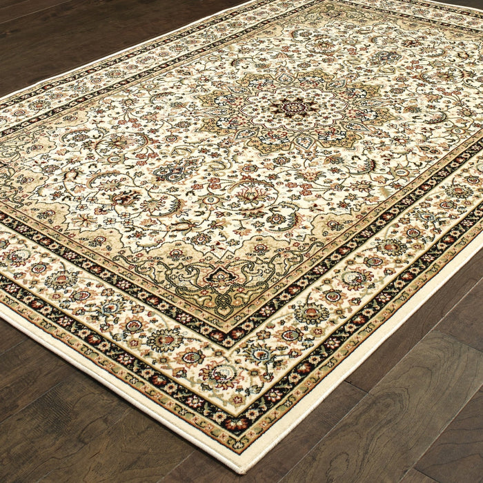 Oriental Weavers Kashan 119W1 Ivory/ Beige 9'10"" x 12'10"" Indoor Area Rug K119W1300390ST
