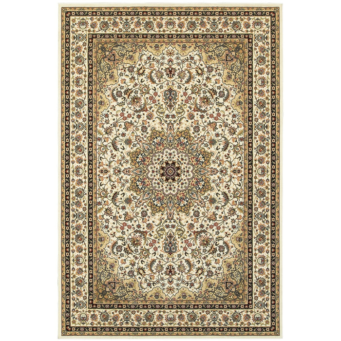 Oriental Weavers Kashan 119W1 Ivory/ Beige 9'10"" x 12'10"" Indoor Area Rug K119W1300390ST