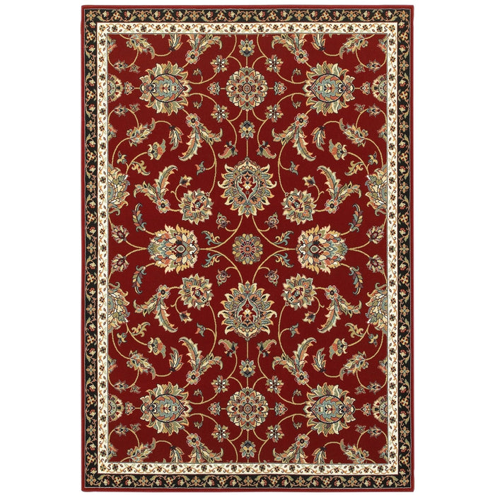 Oriental Weavers Kashan 370RI Red/ Multi 9'10"" x 12'10"" Indoor Area Rug K370R1300390ST