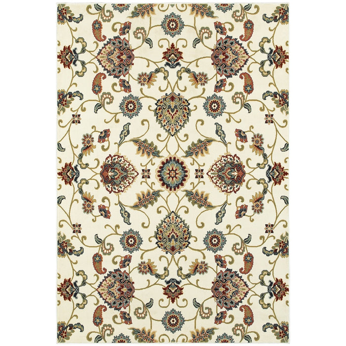 Oriental Weavers Kashan 9946W Ivory/ Multi 9'10"" x 12'10"" Indoor Area Rug K9946W300390ST