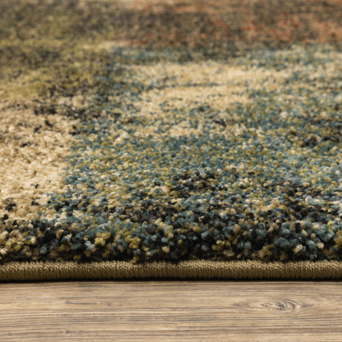 Oriental Weavers Kendall 049H1 Beige/ Blue 9'10"" x 12'10"" Indoor Area Rug K049H1300390ST