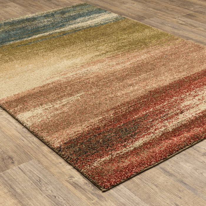 Oriental Weavers Kendall 5570X Multi/ Salmon 7'10"" x 10'10"" Indoor Area Rug K5570X240330ST
