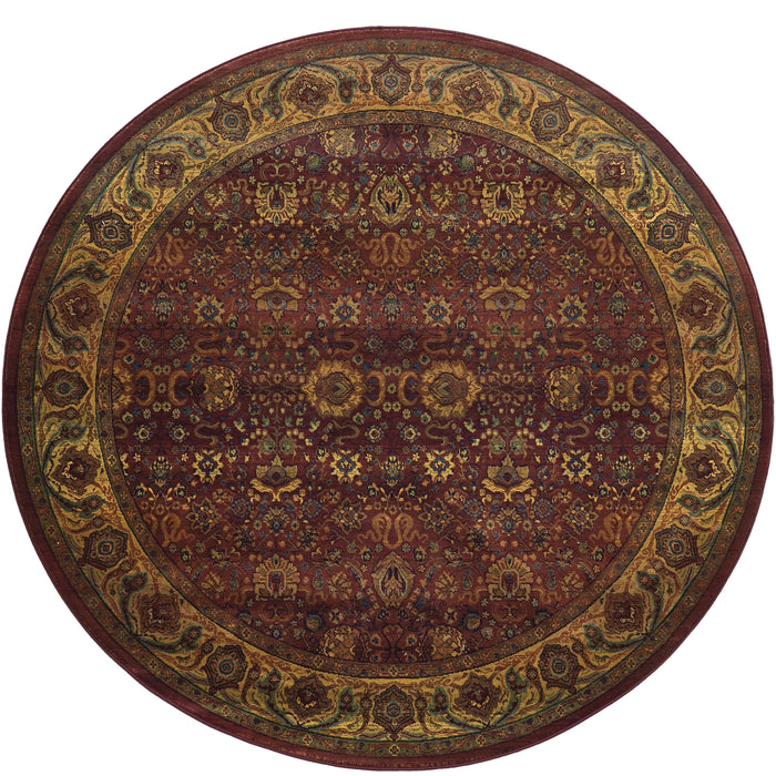 Oriental Weavers Kharma 332C4 Red/ Gold 8' Round Indoor Area Rug K332C4240240ST