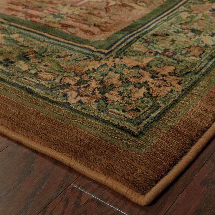 Oriental Weavers Kharma 465J4 Green/ Beige 9'9"" x 12'2"" Indoor Area Rug K465J4300380ST