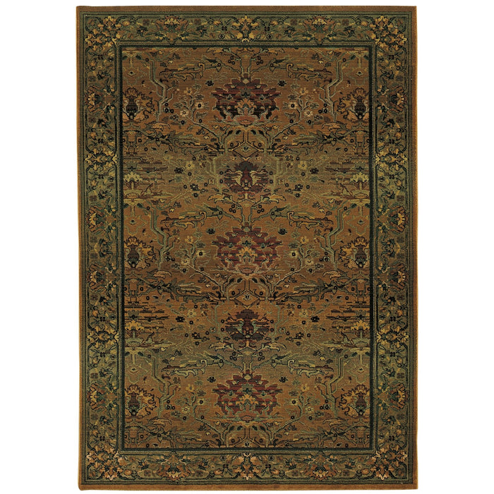 Oriental Weavers Kharma 465J4 Green/ Beige 9'9"" x 12'2"" Indoor Area Rug K465J4300380ST