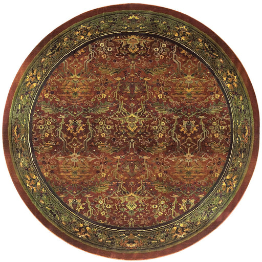 Oriental Weavers Kharma 465R4 Red/ Green 8' Round Indoor Area Rug K465R4240240ST