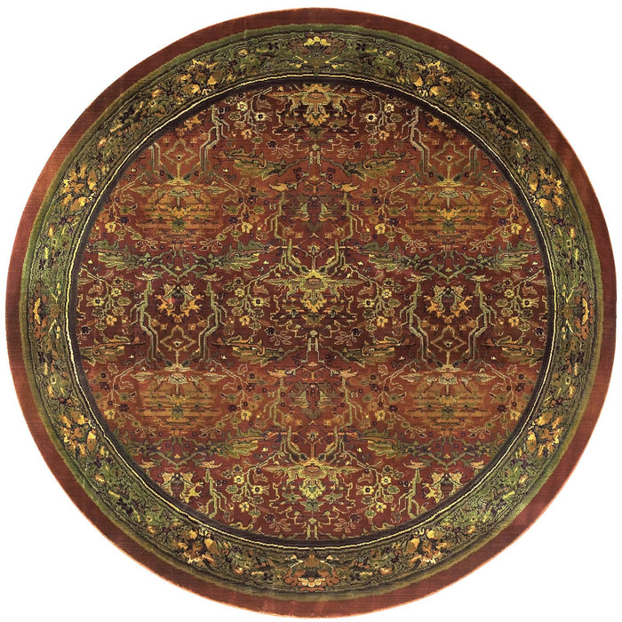 Oriental Weavers Kharma 465R4 Red/ Green 8' Round Indoor Area Rug K465R4240240ST