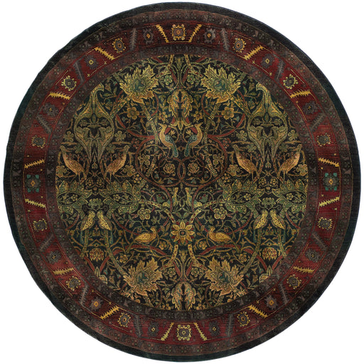 Oriental Weavers Kharma 470X4 Red/ Blue 8' Round Indoor Area Rug K470X4240240ST