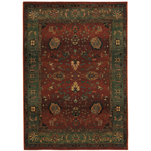 Oriental Weavers Kharma 807C4 Red/ Green 6'7"" x 9'1"" Indoor Area Rug K807C4200285ST