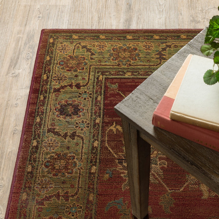 Oriental Weavers Kharma 836C4 Red/ Green 6'7"" x 9'1"" Indoor Area Rug K836C4200285ST