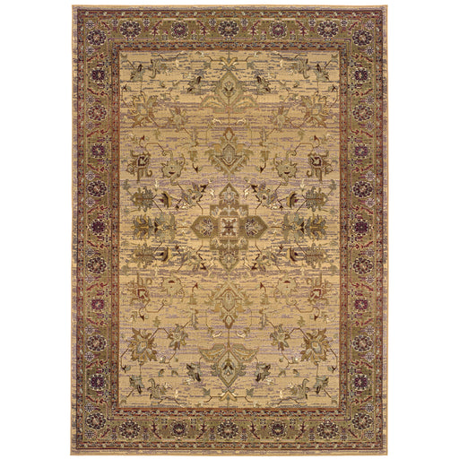 Oriental Weavers Kharma 836Y1 Beige/ Green 6'7"" x 9'1"" Indoor Area Rug K836Y1200285ST
