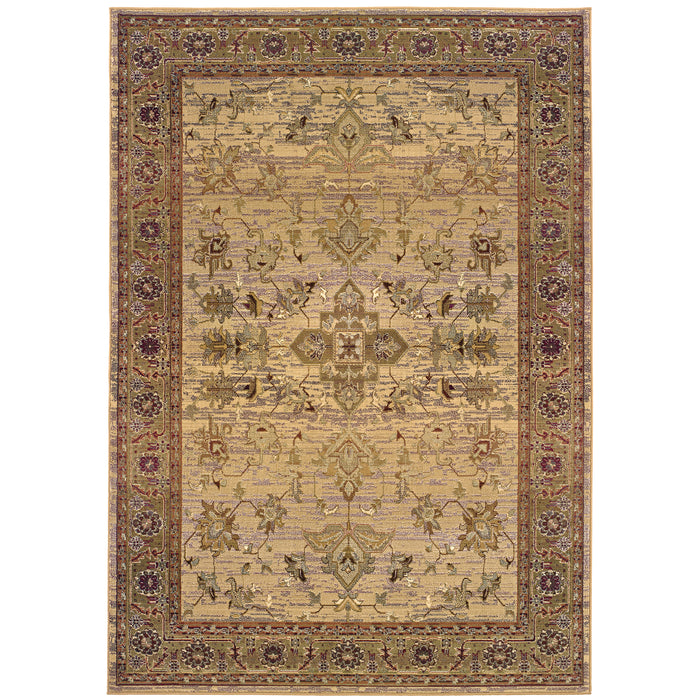 Oriental Weavers Kharma 836Y1 Beige/ Green 6'7"" x 9'1"" Indoor Area Rug K836Y1200285ST
