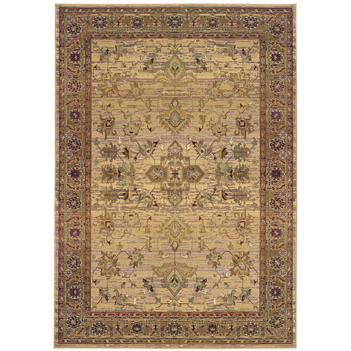 Oriental Weavers Kharma 836Y1 Beige/ Green 9'9"" x 12'2"" Indoor Area Rug K836Y1300380ST