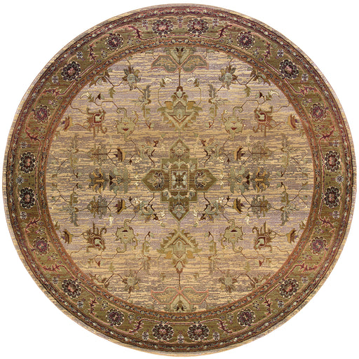 Oriental Weavers Kharma 836Y1 Beige/ Green 8' Round Indoor Area Rug K836Y1240240ST
