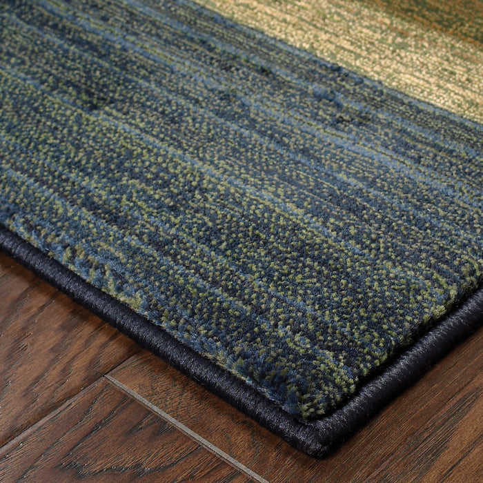 Oriental Weavers Kharma Ii 1092L Blue/ Gold 9'9"" x 12'2"" Indoor Area Rug K1092L300380ST