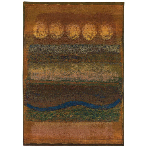 Oriental Weavers Kharma Ii 167X4 Gold/ Green 7'10"" x 11' Indoor Area Rug K167X4240340ST