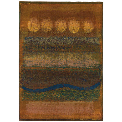 Oriental Weavers Kharma Ii 167X4 Gold/ Green 9'9"" x 12'2"" Indoor Area Rug K167X4300380ST