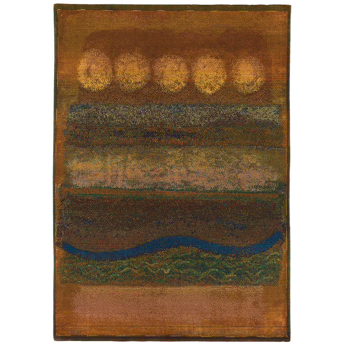 Oriental Weavers Kharma Ii 167X4 Gold/ Green 9'9"" x 12'2"" Indoor Area Rug K167X4300380ST