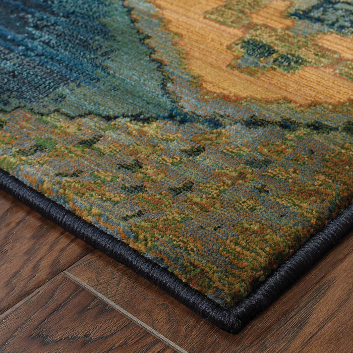 Oriental Weavers Kharma Ii 618F4 Blue/ Green 7'10"" x 11' Indoor Area Rug K618F4240340ST