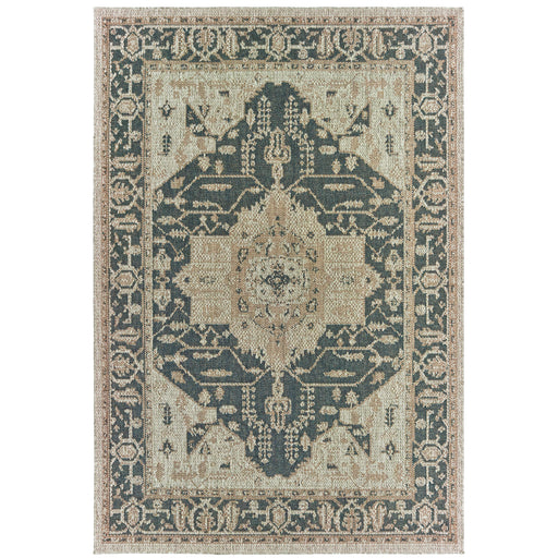Oriental Weavers Latitude 001J3 Grey/ Gold 9'10"" x 12'10"" Indoor/Outdoor Area Rug L001J3300390ST