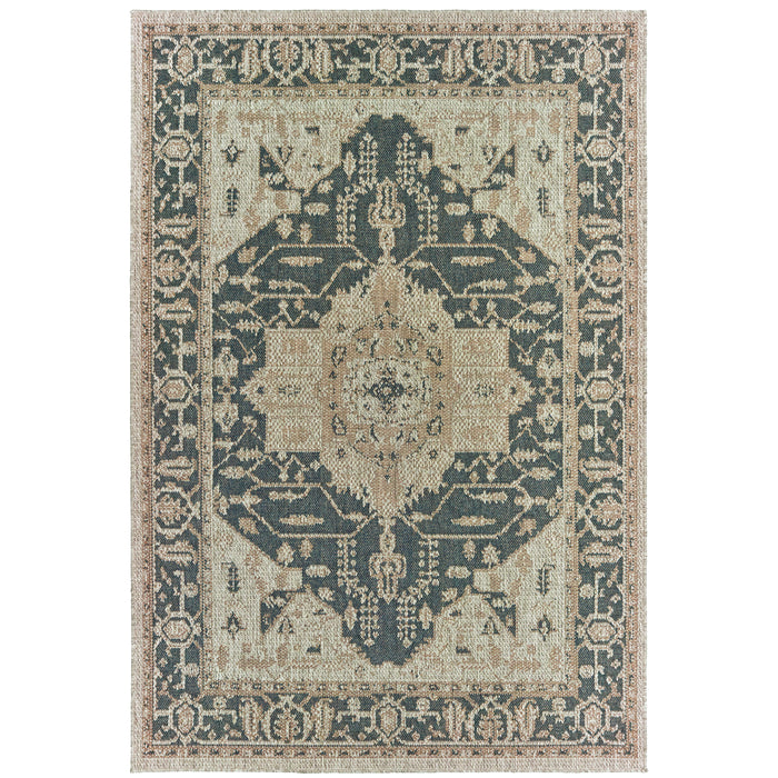 Oriental Weavers Latitude 001J3 Grey/ Gold 9'10"" x 12'10"" Indoor/Outdoor Area Rug L001J3300390ST